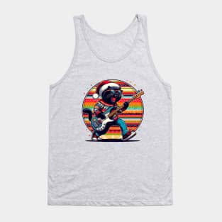 Cat Playing Bass Guitar Tank Top